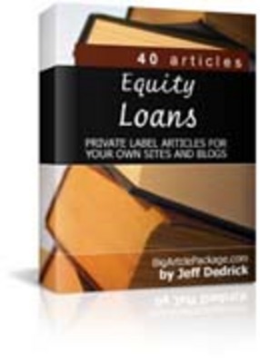 Product picture 40 equity loans PLR articles