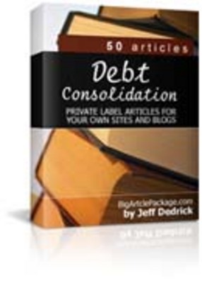 Product picture debt consolidation 50 Plr articals