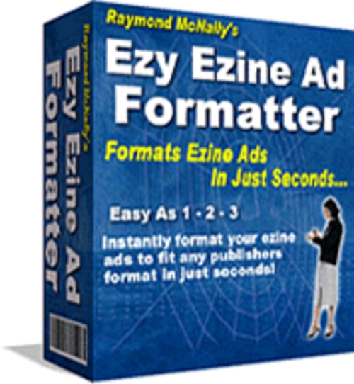 Product picture ezine ad formater with resell rights